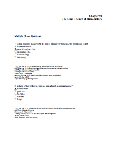 Microbiology A Systems Approach 7th Edition Test Bank