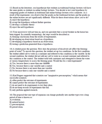 Biology 13th Edition Raven Test Bank