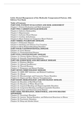 Little and Falace's Dental Management 10th Edition Test Bank