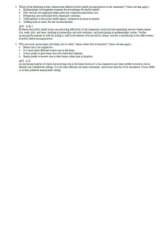 Foundations for Population Health in Community Public Health Nursing 6e TEST