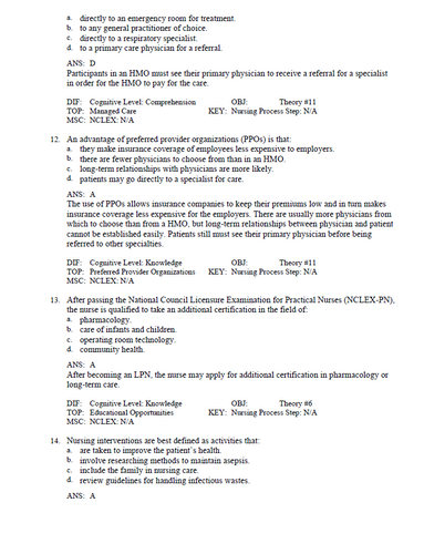 Fundamental Concepts and Skills for Nursing 7th Edition Williams Test Bank