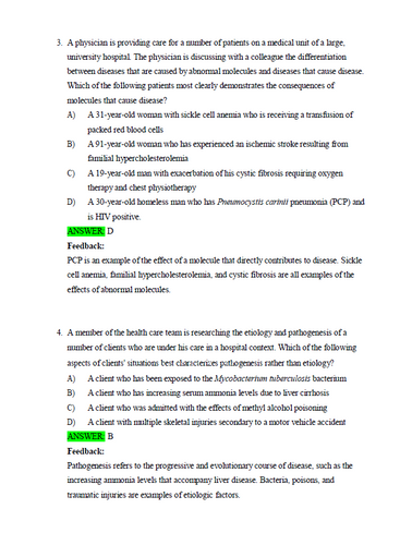 Porth's Pathophysiology Concepts of Altered Health States 11th Edition Test Bank