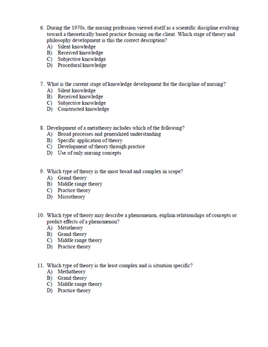 Theoretical Basis for Nursing 6th Edition TEST BANK [Chapter 1-20]