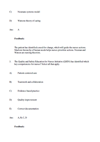 Craven and Hirnle's Fundamentals of Nursing 10th Edition Test Bank