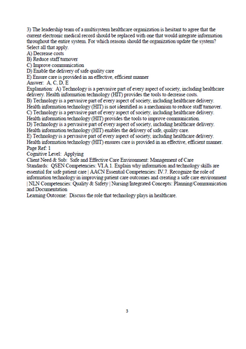 Handbook of Informatics for Nurses & Healthcare Professionals 6th Edition Test B