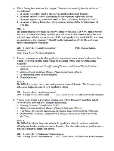 Varcarolis Canadian Psychiatric Mental Health Nursing 2nd Edition Test Bank