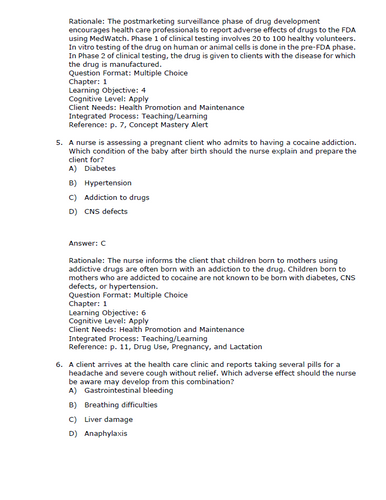 Introductory Clinical Pharmacology 12th Edition TEST BANK