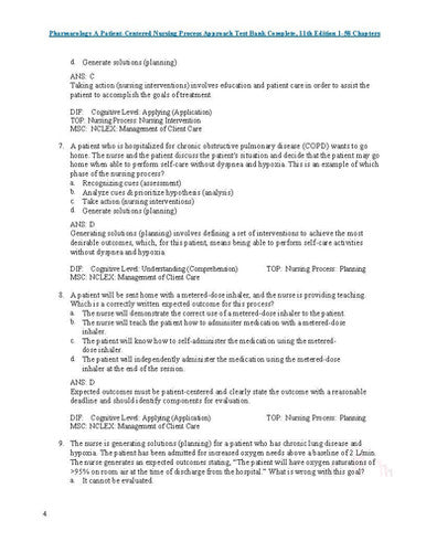 Pharmacology A Patient-Centered Nursing Process Approach 11e TEST BANK