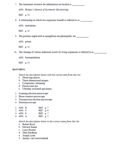 Microbiology for the Healthcare Professional 3rd Edition TEST BANK