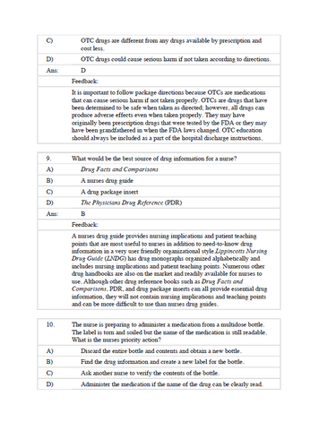 Pharmacology Clear and Simple 3rd Edition TEST BANK