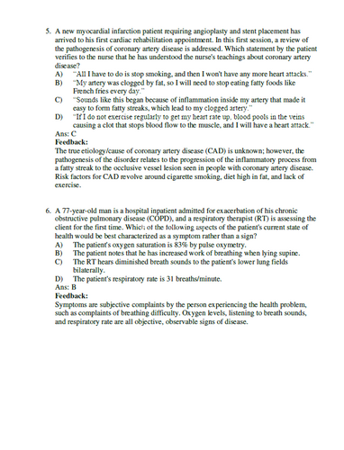 Porth’s Essentials of Pathophysiology 5th Edition TEST BANK