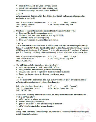 Fundamental Concepts and Skills for Nursing 6th Edition Williams TEST BANK