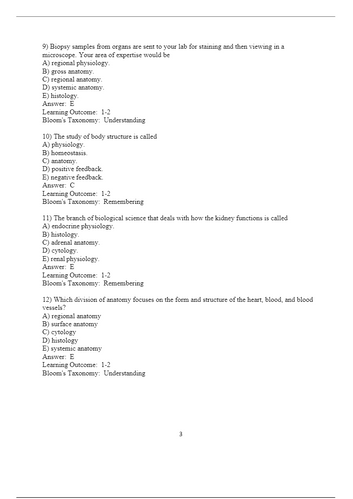Essentials of Anatomy and Physiology 8th Edition Martini TEST BANK