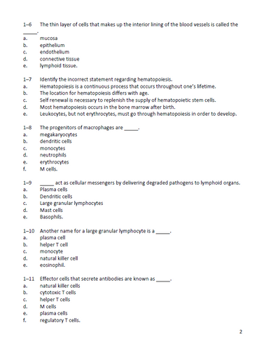 The Immune System 5th Edition Test Bank