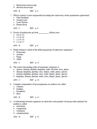 Microbiology for the Healthcare Professional 3rd Edition TEST BANK
