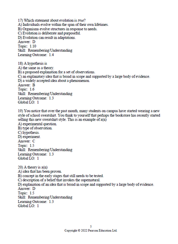 Campbell Biology Concepts & Connections 10th Edition TEST BANK