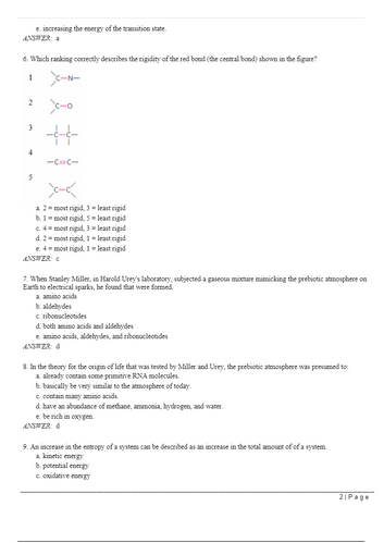 Lehninger Principles of Biochemistry 8th Edition Test Bank
