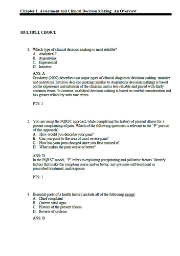 Advanced Assessment Interpreting Findings 4th Edition TEST BANK