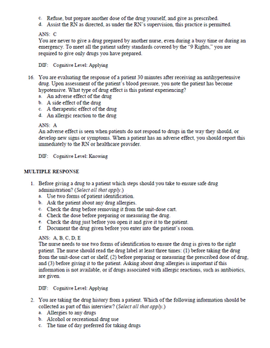Introduction to Clinical Pharmacology 11th Edition TEST BANK