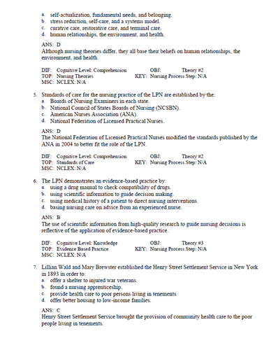 Fundamental Concepts and Skills for Nursing 7th Edition Williams Test Bank