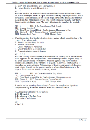 Nursing in Today's World  12th Edition Test Bank