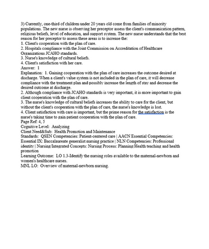 Contemporary Maternal-Newborn Nursing Care 9th Edition TEST BANK