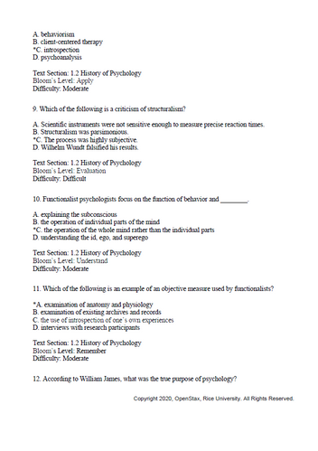 Psychology 2e by OpenStax TEST BANK