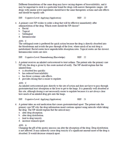 Edmunds Pharmacology for the Primary Care Provider TEST BANK