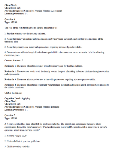 Child Health Nursing 3rd Updated Edition Ball Test Bank