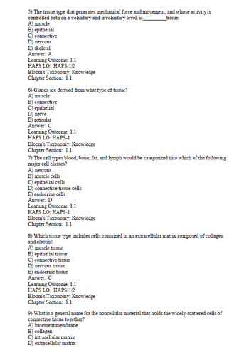Principles of Human Physiology 6th Edition TEST BANK