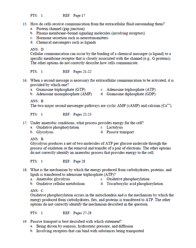 McCance & Huether's Pathophysiology 9th Edition Test Bank