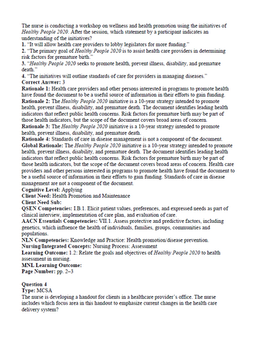 Health and Physical Assessment in Nursing 3rd Edition TEST BANK
