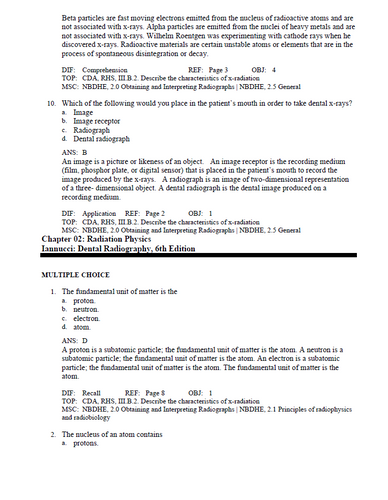 Dental Radiography Principles and Techniques 6th Edition Test Bank