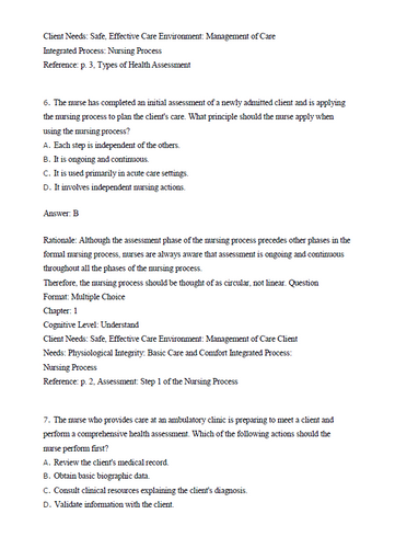 Health Assessment in Nursing 7th Edition Weber - Test Bank