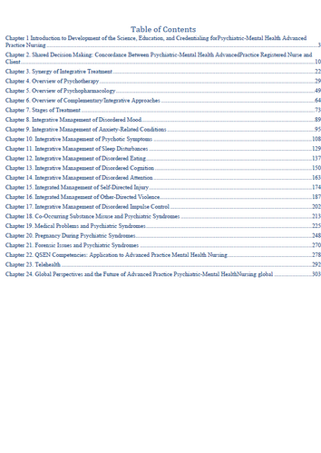 Advanced Practice Psychiatric Nursing 3rd Edition Test Bank