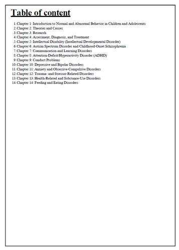 Abnormal Child Psychology 7th Edition Mash TEST BANK