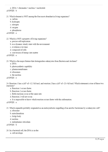 Lehninger Principles of Biochemistry 8th Edition Test Bank