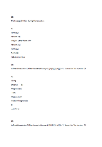 Beckmann and Ling's Obstetrics and Gynecology 9th Edition TEST BANK