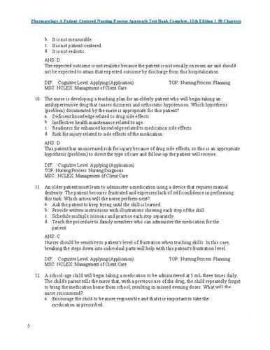 Pharmacology A Patient-Centered Nursing Process Approach 11e TEST BANK