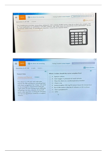 HESI RN EXIT EXAM 2024 NGN SCREENSHOTS QUESTIONS WITH ANSWERS
