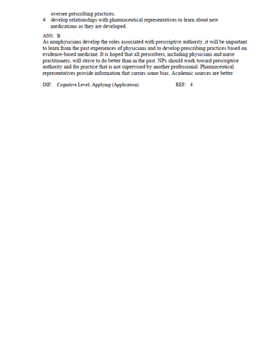 Edmunds Pharmacology for the Primary Care Provider TEST BANK
