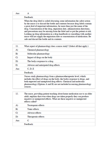 Pharmacology Clear and Simple 3rd Edition TEST BANK