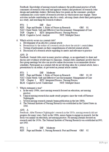Essentials of Nursing Research 10th Edition TEST BANK