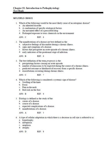 Gould’s Pathophysiology for the Health Professions 6th Edition Hubert TEST BANK