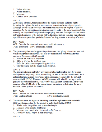 Fundamentals of Nursing 12th Edition Potter Perry TEST BANK