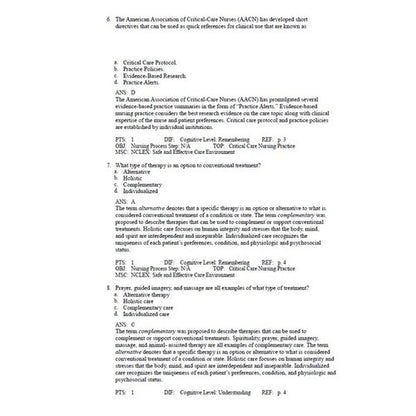 Critical Care Nursing-Diagnosis and Management 9th Edition Urden TEST BANK