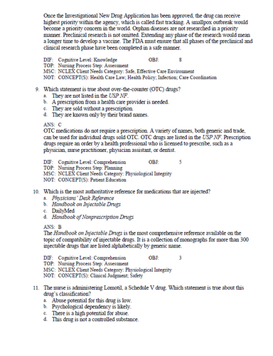 Clayton’s Basic Pharmacology for Nurses 20th Edition Test Bank