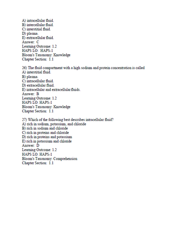 Principles of Human Physiology 6th Edition TEST BANK