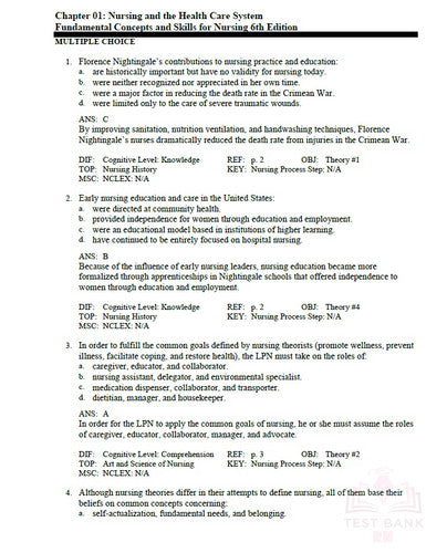Fundamental Concepts and Skills for Nursing 6th Edition Williams TEST BANK