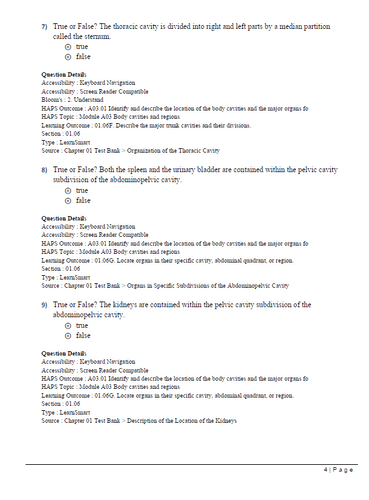 Seeley's Anatomy & Physiology 13th Edition Cinnamon TEST BANK